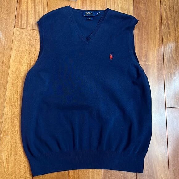 NWOT Polo Ralph Lauren V Neck Pima Cotton sweater Vest Size XL - Picture 1 of 6